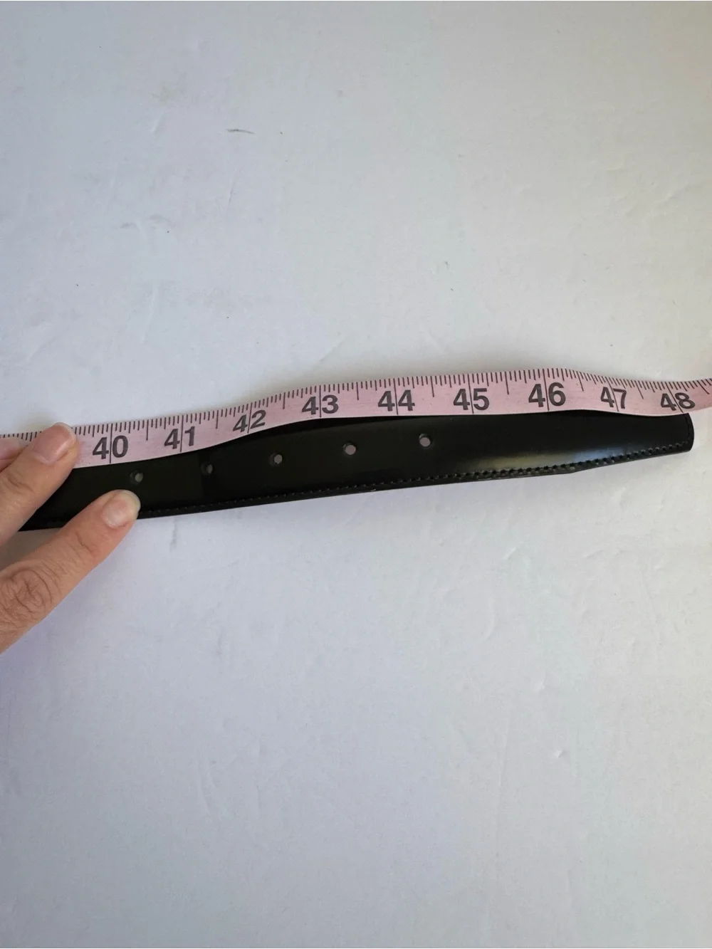 Brooks Brother Black Leather Dress Belt Brass Italian Made In Italy Mens 42